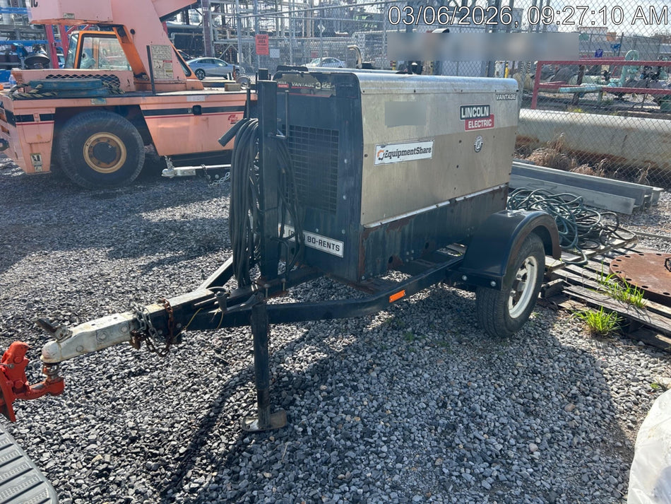 2019 Lincoln Electric Vantage 322 Lincoln Vantage 322 Welder w/Trailer, Light Kit, Cable Rack