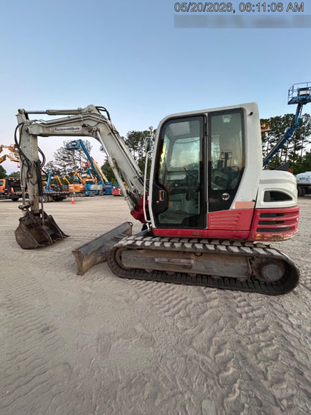 2019 Takeuchi TB290 Cab/Heat/AC Rubber tracks, Dozer blade, Travel alarm, Auxiliary hydraulics Manual QC, Hydraulic thumb, 18", 24", and 36" Buckets