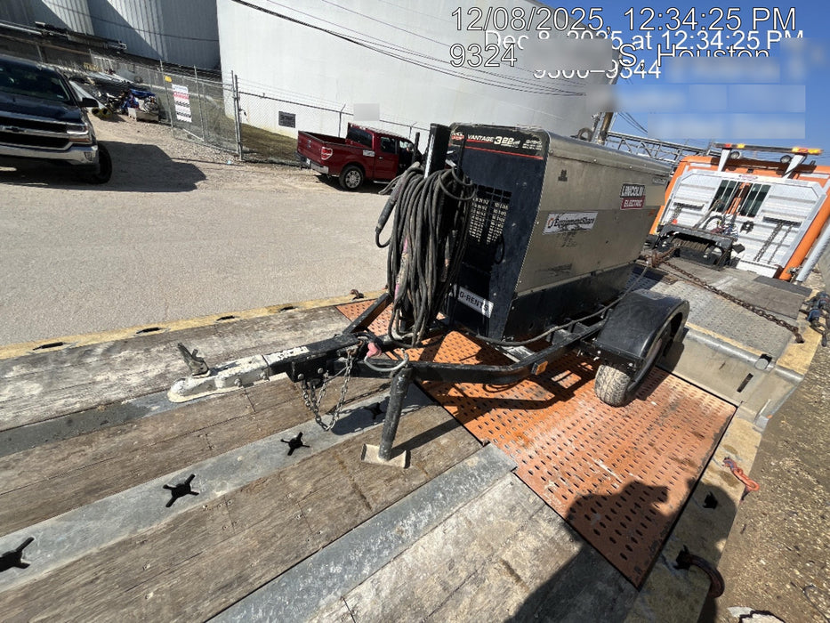 2019 Lincoln Electric Vantage 322 Ready-Pak 3, Two Wheel Trailer, Fender and Light Kit, Cable Rack