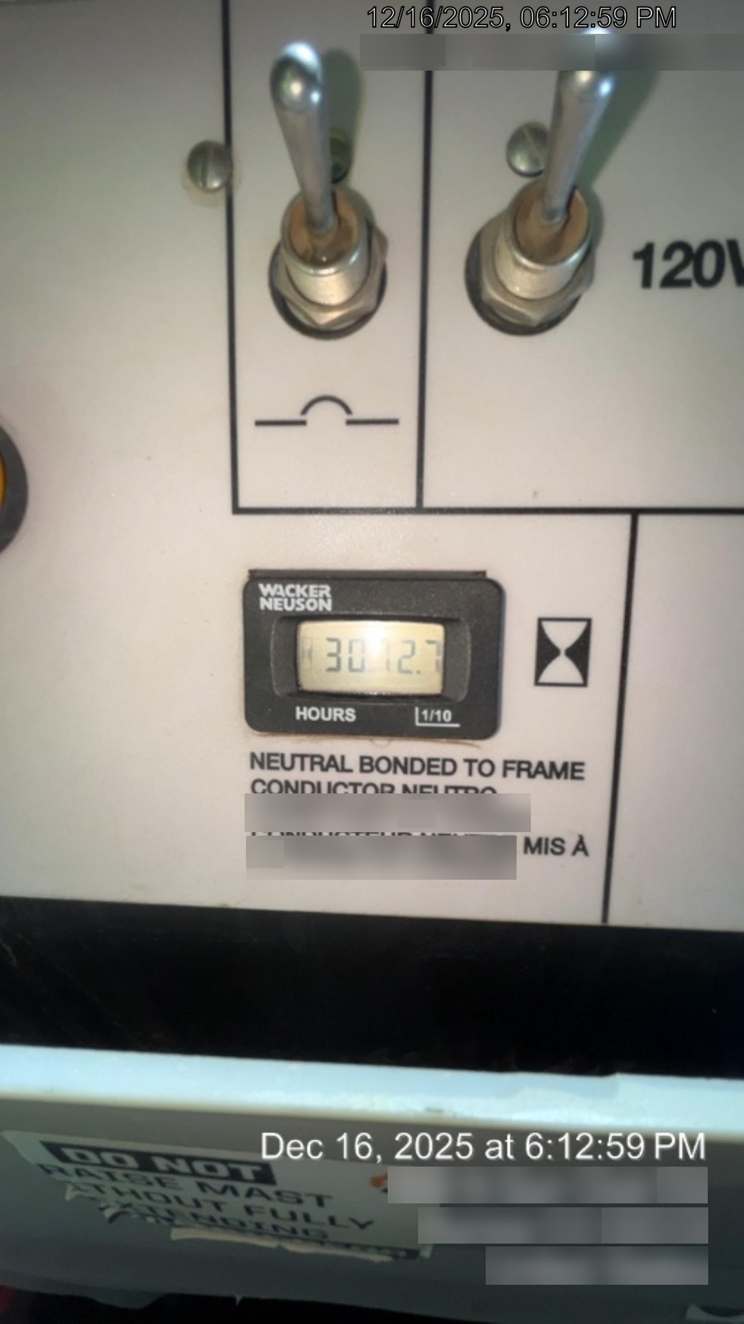 2019 Wacker Neuson LTV6L-MH Mobile Light Tower w/Fuel Level Sensor Installed