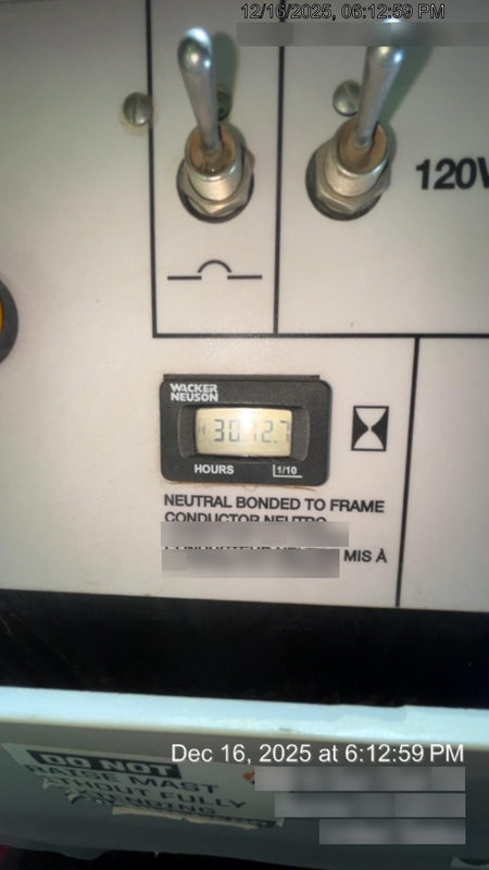 2019 Wacker Neuson LTV6L-MH Mobile Light Tower w/Fuel Level Sensor Installed