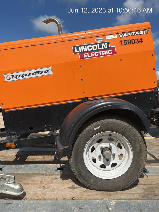 2021 Lincoln Electric Vantage 322 Vantage 322 Ready Pak 3 w/ Decals, ORANGE (includes trailer, cable rack, fender light kit) NO Telematics