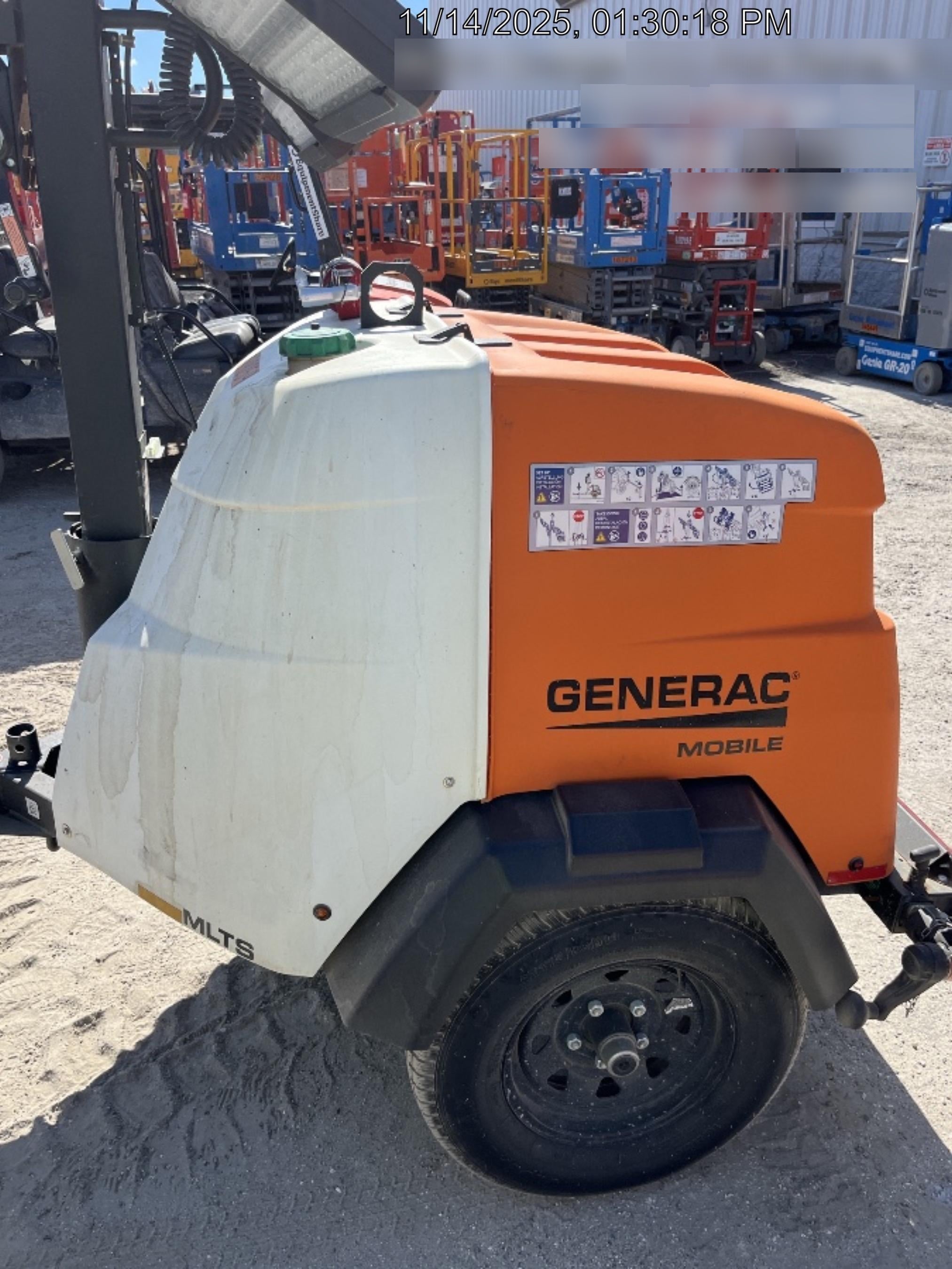 2025 Generac MLTS-4 Diesel, Mitsubishi L2E, 7.1 hp @1800 rpm, Flex Switch 120V Input, Powerzone Controller, (4) 320W LED Lights, 4kW Generator, 39.9 Gal Fuel Tank, 2" Ball, T3, ES Decals
