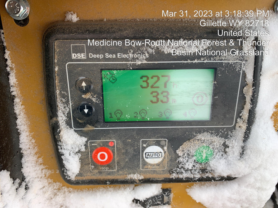 2022 Allmand NLV3GR (4) LED Light Fixture 350W, 23' Vertical Mast, 3kW Prime, Towable, ES Decals, T3