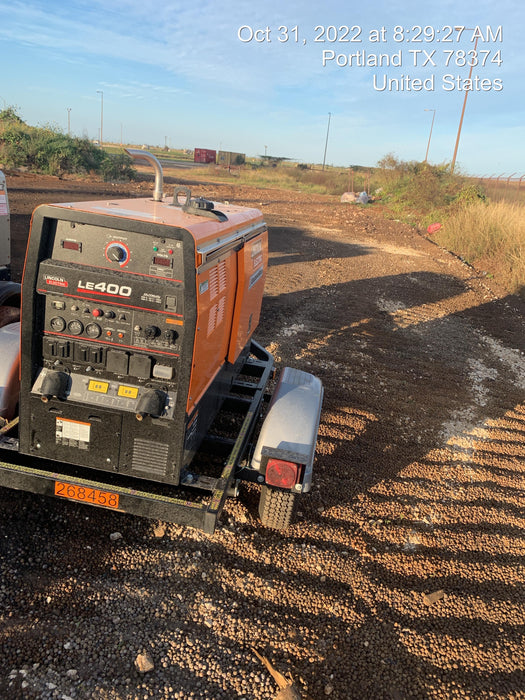2022 Lincoln Electric LE400 Kubota V1505, Trlr, Cable Rack, Light Kit, ES Decals, T3