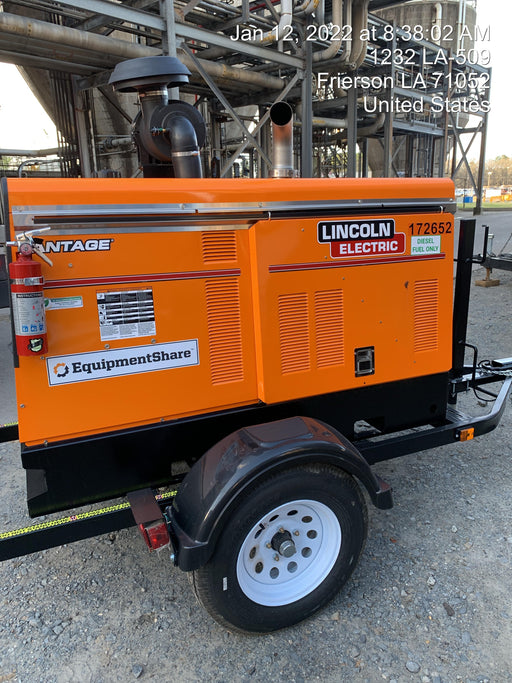 2021 Lincoln Electric Vantage 549X Ready Pak 3, ORANGE (includes trailer, cable rack, fender light kit)