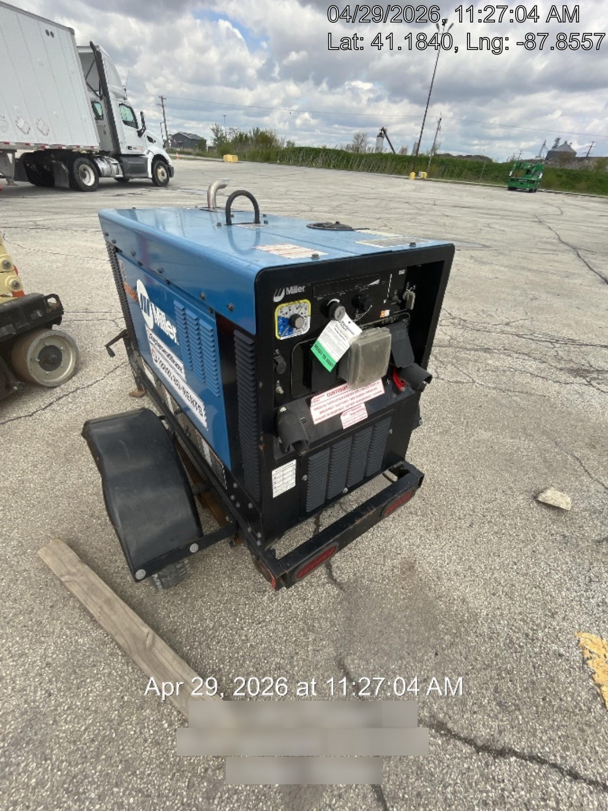 2020 Miller Electric BIG BLUE 400 Trailer Mounted Welder