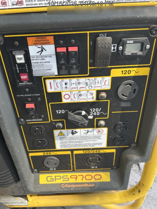 2018 Wacker Neuson GPS9700V Wacker Neuson GPS9700V Portable Generator
