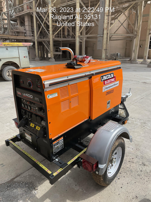 2022 Lincoln Electric LE400 Kubota V1505, Trlr, Cable Rack, Light Kit, ES Decals, T3