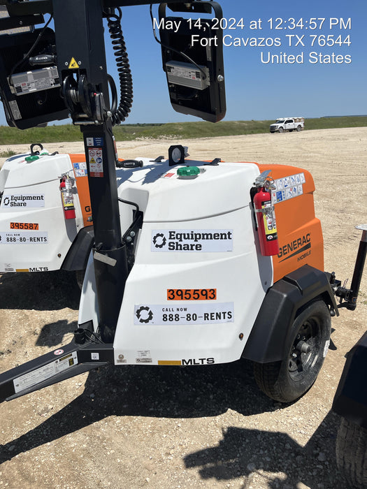 2024 Generac MLT2 Diesel, Flex Switch 120V Input, Powerzone Controller, 
(4) 320W LED Lights, 4kW Generator, 39.9 Gal Fuel Tank, 2" Ball, T3