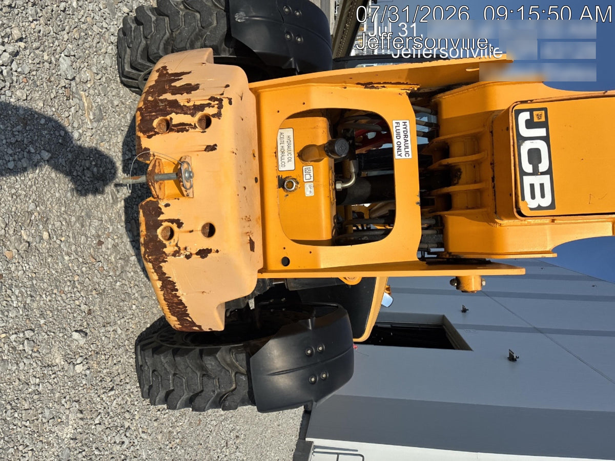 2019 JCB 512-56 Canopy, 74 HP, Solid Tires, STD Worklight, Beacon, Aux Hydraulics, Lifting Eye, Back up Alarm 66" Carriage, 60" Forks