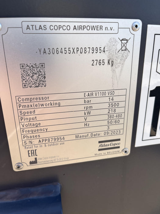 2024 ATLAS COPCO E-AIR V1100
