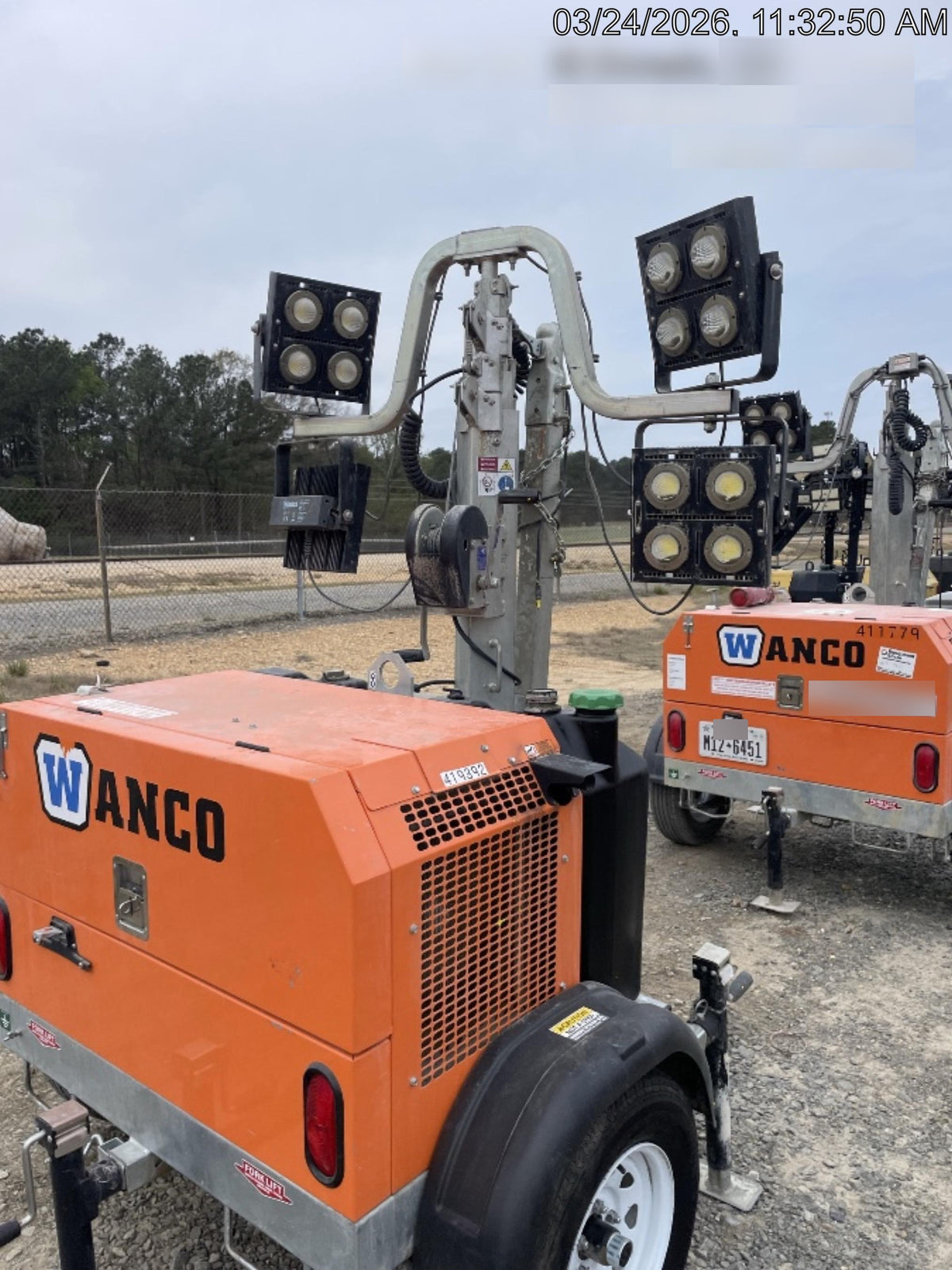 2024 Wanco WLTT-4MM4K Diesel, Deep Sea Controller, Shore Power Plug, Auto Start, (4) 350W LED Floodlights, 4kW Generator, 60 Gal Fuel Tank, 2" Ball, T3