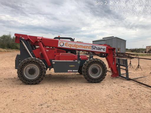 2019 Manitou MTA8044 MTA 8044 - 74 HP T4, Canopy, Worklights/Strobe, Beacon, 66" Carriage, 48" Forks, Solid Tires, Lift Hook, Aux Hydraulics