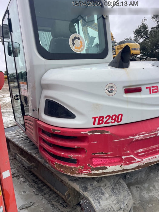 2019 Takeuchi TB290 Takeuchi TB290 Cab/Heat/AC w/Rubber Tracks, Auxiliary Hydraulics, Dozer Blade, Manual QC