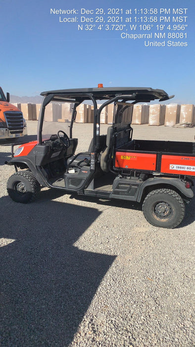 2021 Kubota RTV-X1140W-H Plastic Canopy, Windshield Acrylic Clear, LED Strobe Light, Wire Harness Kit, Back up Alarm