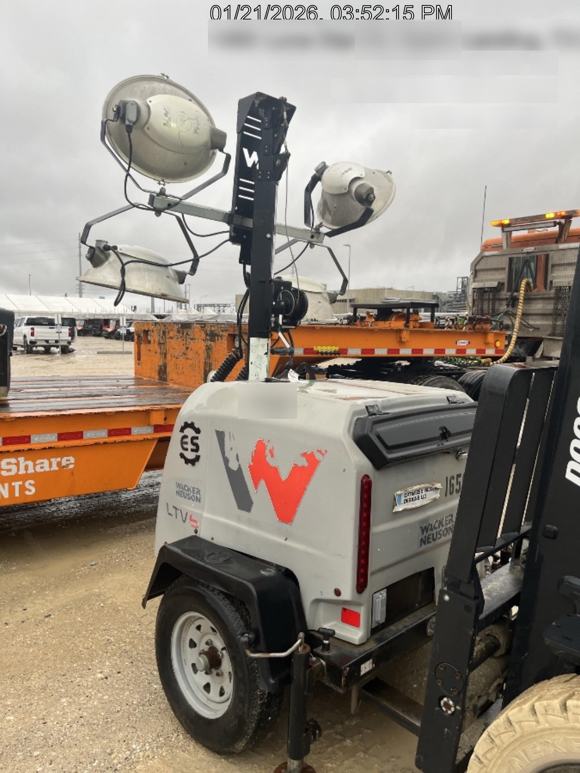 2018 Wacker Neuson LTV6L-MH Wacker Neuson LTV6L Mobile Light Tower w/Fuel Level Sensor Installed