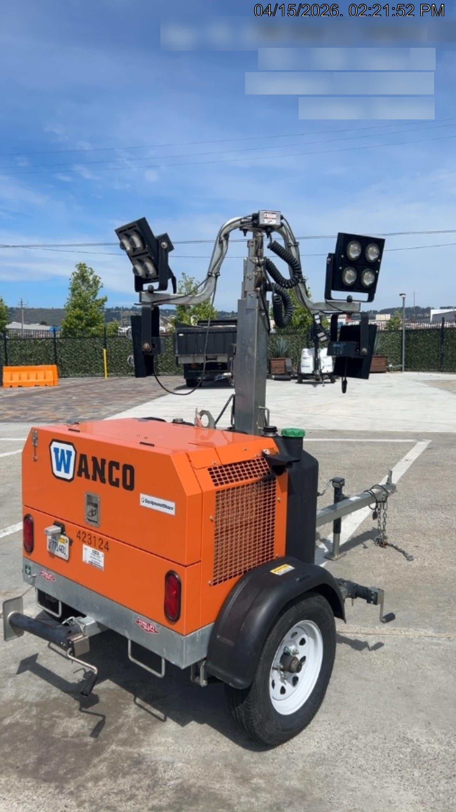 2024 Wanco WLTT-4MM4K Diesel, Deep Sea Controller, Shore Power Plug, Auto Start, (4) 350W LED Floodlights, 4kW Generator, 60 Gal Fuel Tank, 2" Ball, T3