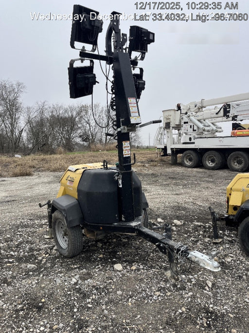 2022 Allmand NLV3GR (4) LED Light Fixture 350W, 23' Vertical Mast, 3kW Prime, Towable, Deep Sea L401, Leveling Jacks, Yanmar T4F 5.8hp