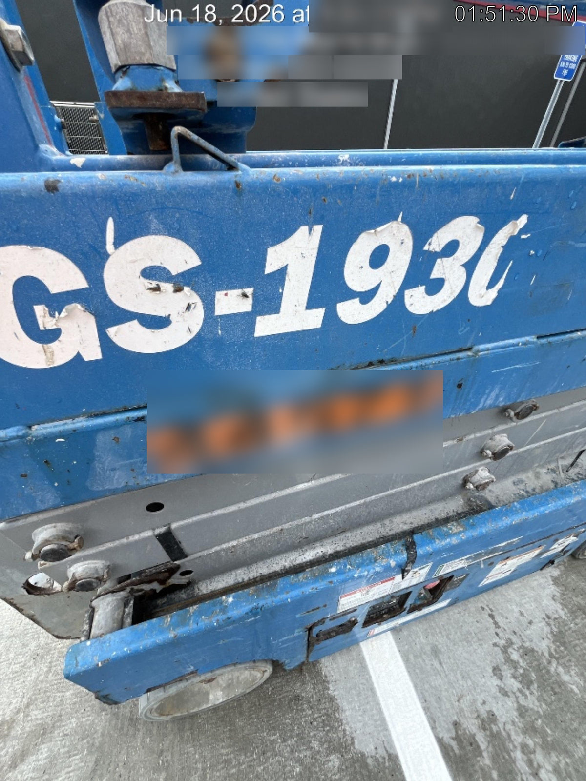 2019 Genie GS-1930 Fixed rails with chain Entry