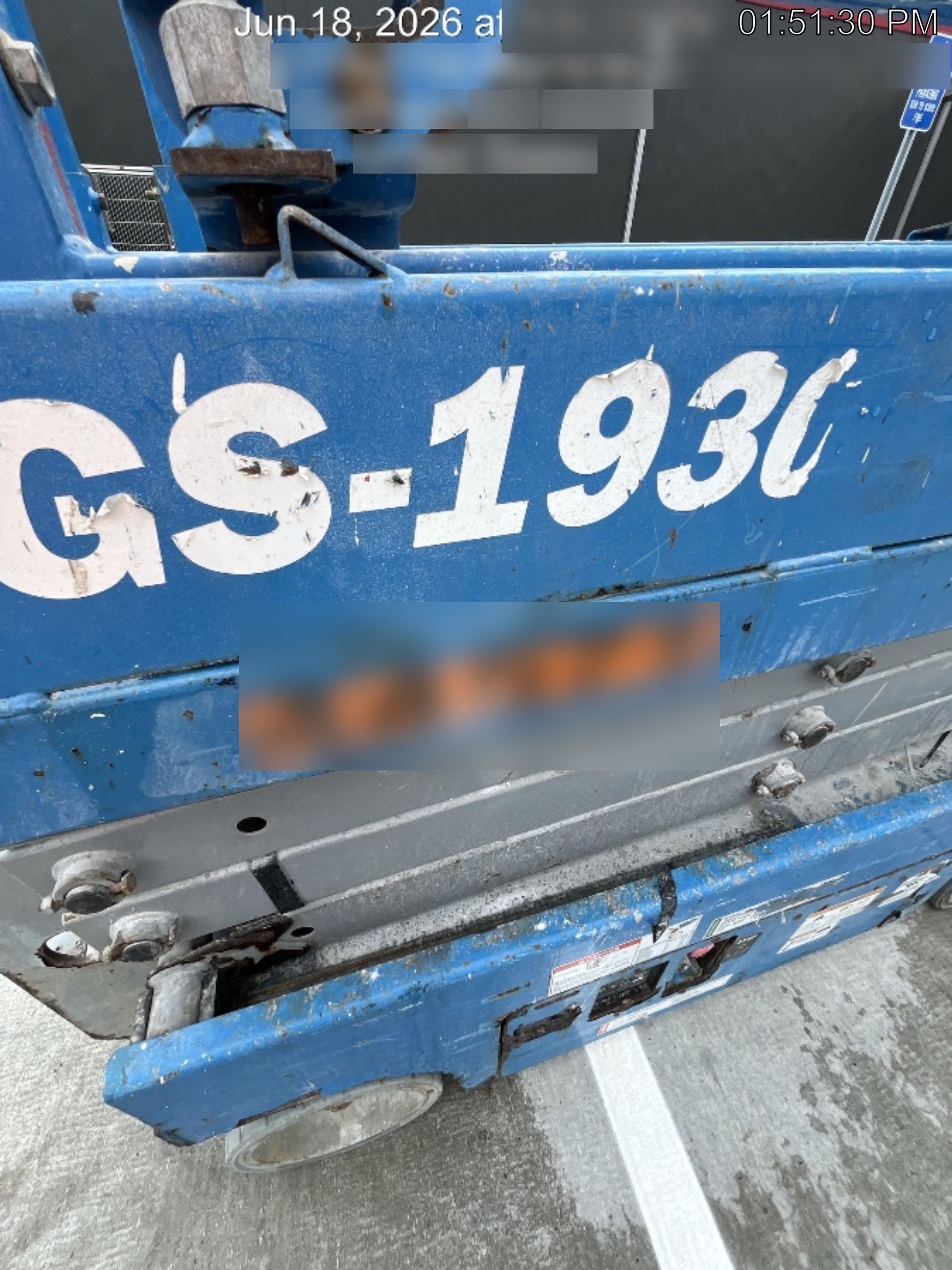 2019 Genie GS-1930 Fixed rails with chain Entry