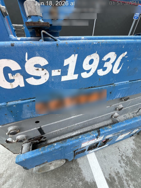 2019 Genie GS-1930 Fixed rails with chain Entry