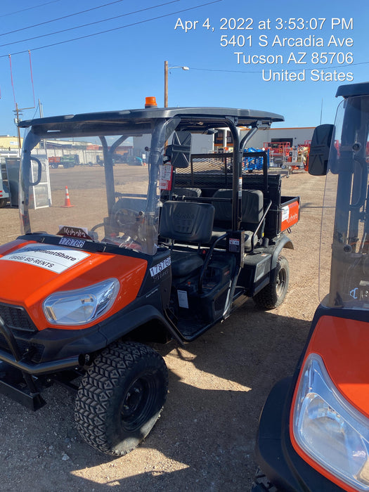 2021 Kubota RTV-X1140W-H Plastic Canopy, Windshield Acrylic Clear, LED Strobe Light, Wire Harness Kit, Back up Alarm