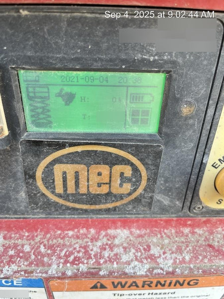 2019 MEC 1330SE Motion Alarm, Beacon, Includes MachineLink keypad and telematics device