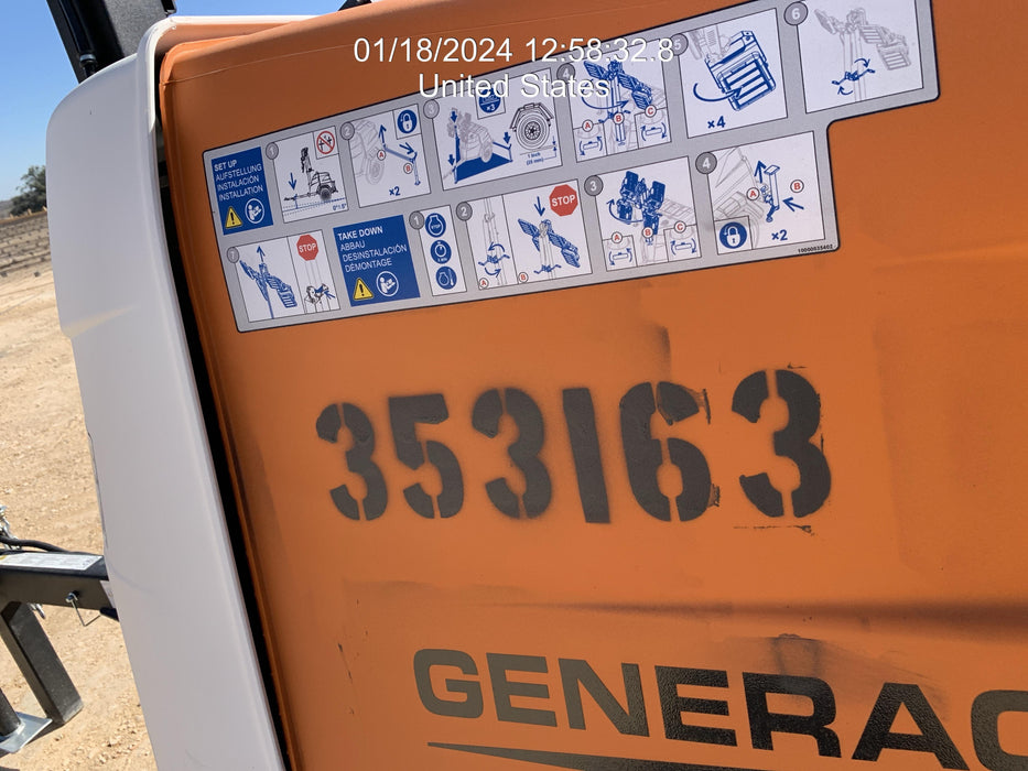 2023 Generac MLT2 Diesel, Flex Switch 120V Input, Powerzone Controller, (4) 320W LED Lights, 4kW Generator, 39.9 Gal Fuel Tank, 2" Ball, T3