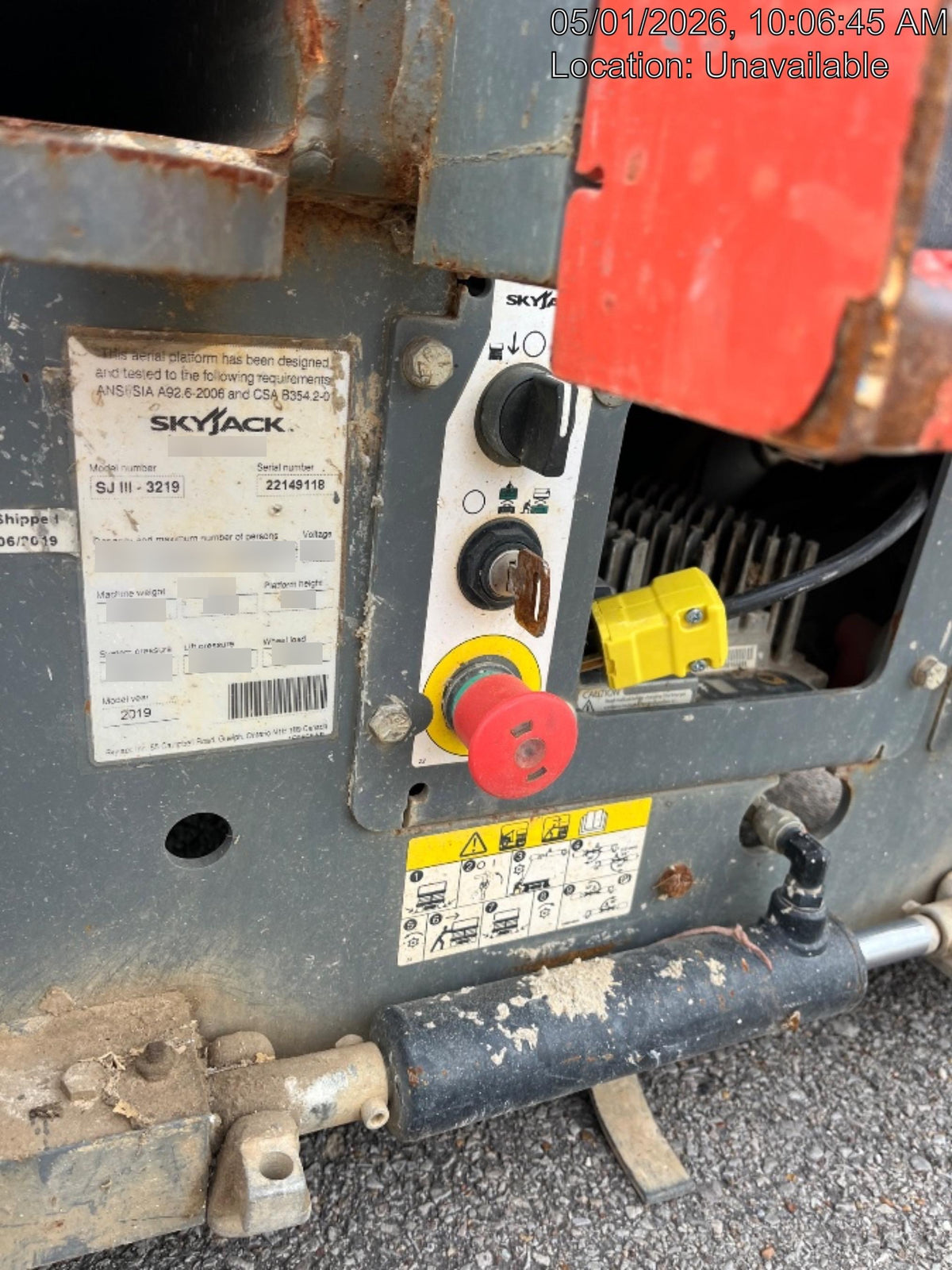 2019 Skyjack SJIII-3219 Standard Options, Trojan Batteries