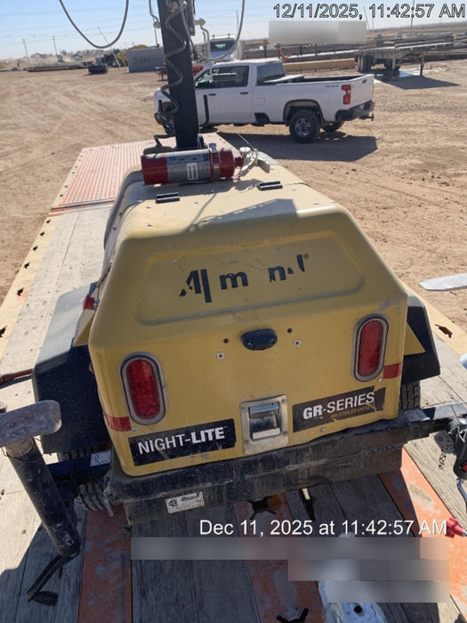 2022 Allmand NLV3GR (4) LED Light Fixture 350W, 23' Vertical Mast, 3kW Prime, Towable, ES Decals, T3