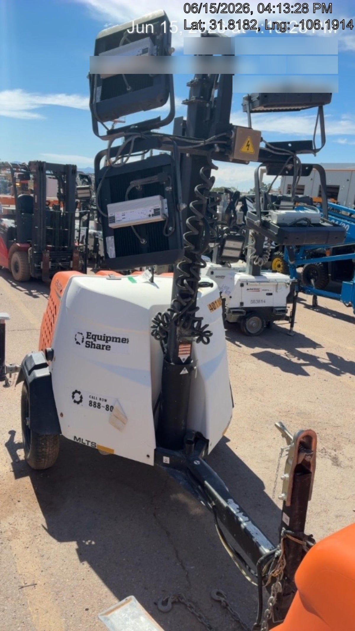 2024 Generac MLT2 Diesel, Flex Switch 120V Input, Powerzone Controller, 
(4) 320W LED Lights, 4kW Generator, 39.9 Gal Fuel Tank, 2" Ball, T3