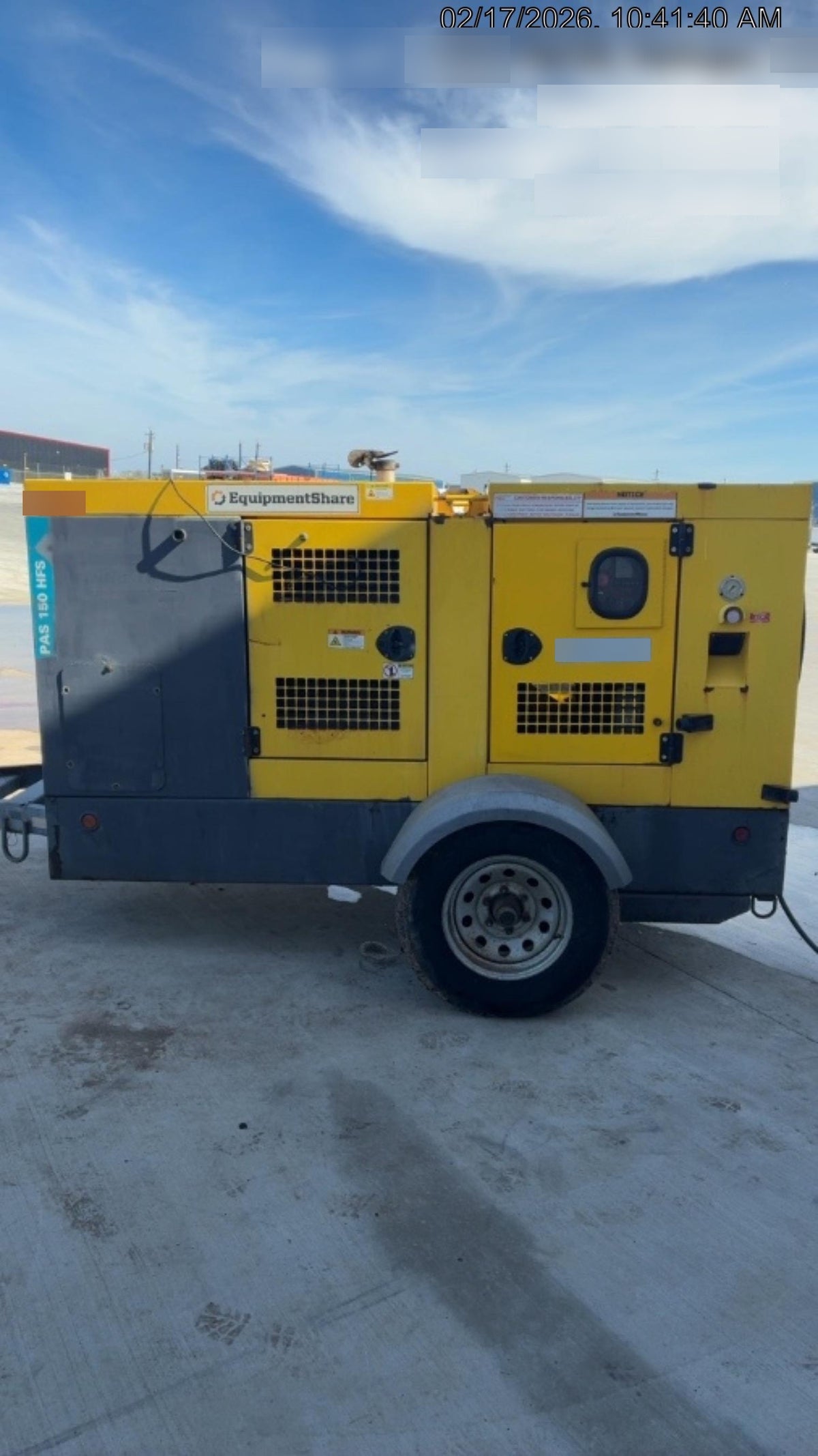 2020 ATLAS COPCO PAS 150 HF CS Enclosed
