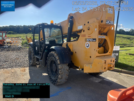 2019 JCB 510-56 Canopy, 74 HP, Solid Tires, STD Worklight, Beacon, Aux Hydraulics, Lifting Eye, Back up Alarm w/66" Carriage/60" Forks