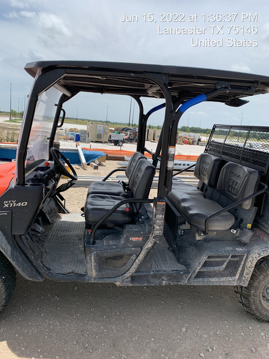 2021 Kubota RTV-X1140W-H Plastic Canopy, Windshield Acrylic Clear, LED Strobe Light, Wire Harness Kit, Back up Alarm
