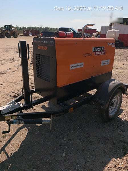 2021 Lincoln Electric Vantage 322 Vantage 322 Ready Pak 3 w/ Decals, ORANGE (includes trailer, cable rack, fender light kit) NO Telematics