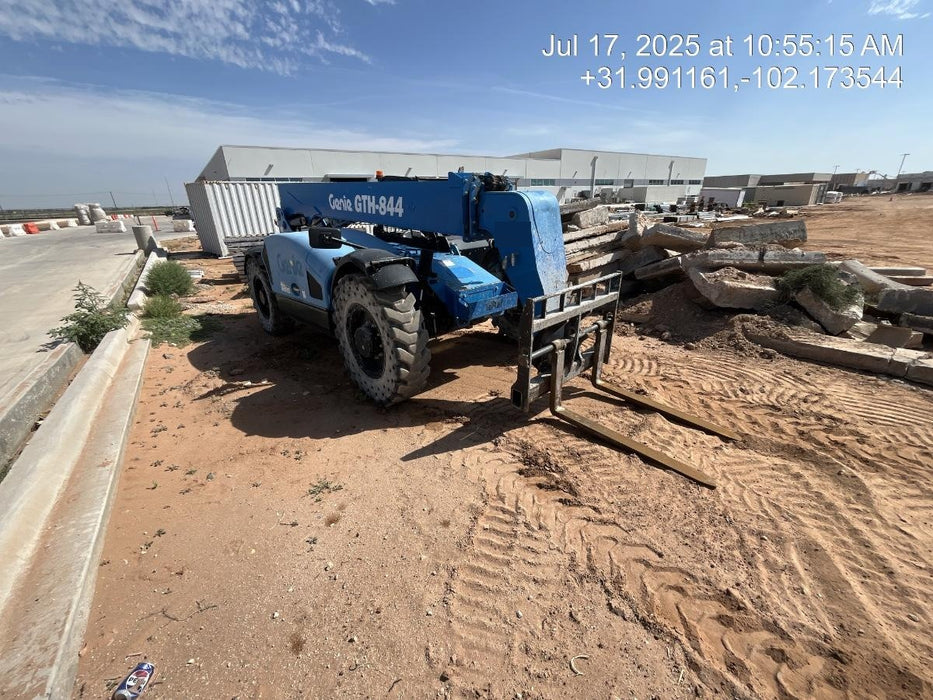 2018 Genie GTH-844 Genie GTH-844 w/ROPS, Work Lights, Solid Tires, RH Cab Mesh, Beacon, 60" Carriage and Forks