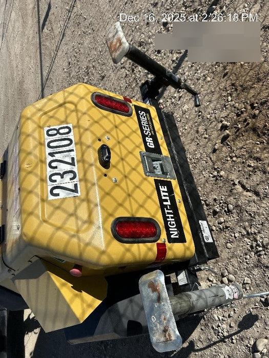 2022 Allmand NLV3GR (4) LED Light Fixture 350W, 23' Vertical Mast, 3kW Prime, Towable, Deep Sea L401, Leveling Jacks, Yanmar T4F 5.8hp