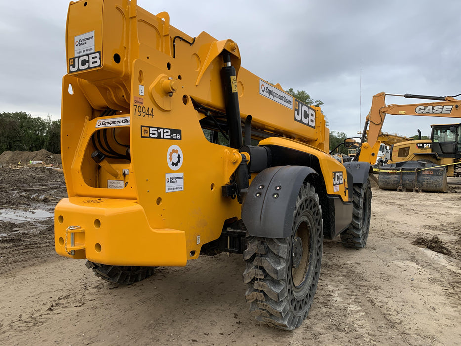 2020 JCB 512-56 Canopy, 74Hp, Solid Tires, Work Lights, Beacon, Aux Hydraulics, Back up Alarm, Lifting Eye, ES Decals