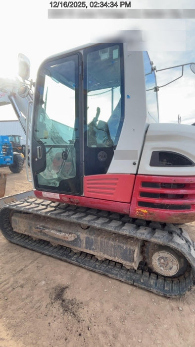2019 Takeuchi TB290 Cab/Heat/AC Rubber tracks, Dozer blade, Travel alarm, Auxiliary hydraulics w/Manual QC, Hydraulic thumb, 18", 24", and 36" Buckets