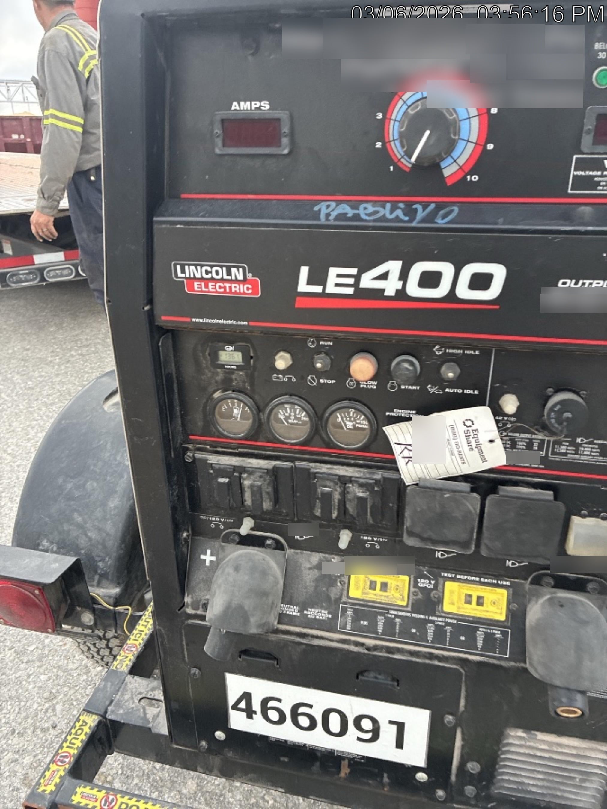 2024 Lincoln Electric LE400 Kubota V1505, Trlr, Cable Rack, Light Kit, ES Decals, T3