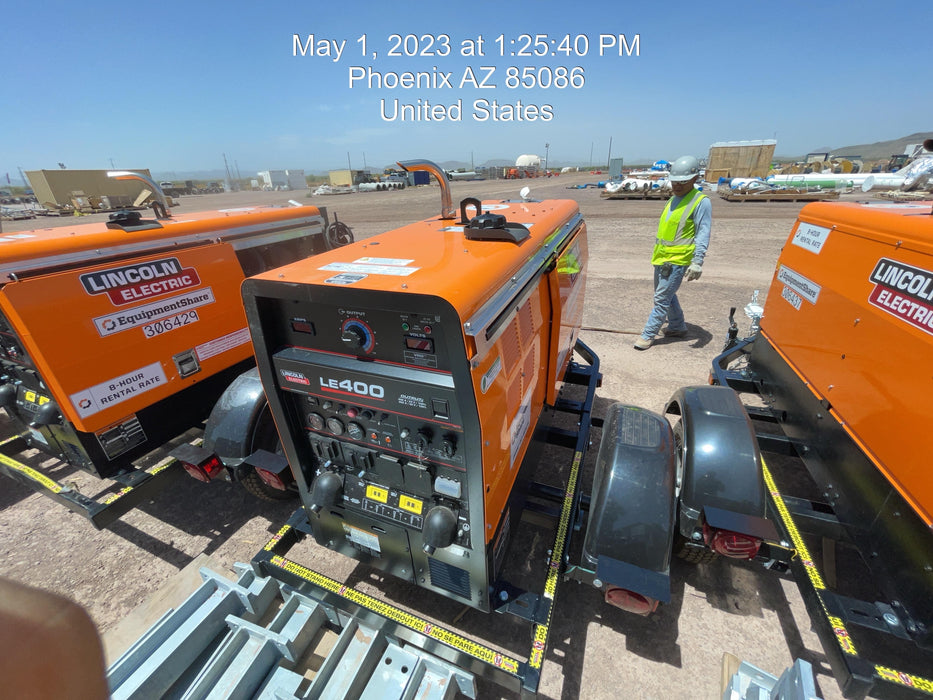 2023 Lincoln Electric LE400 Kubota V1505, Trlr, Cable Rack, Light Kit, ES Decals, T3