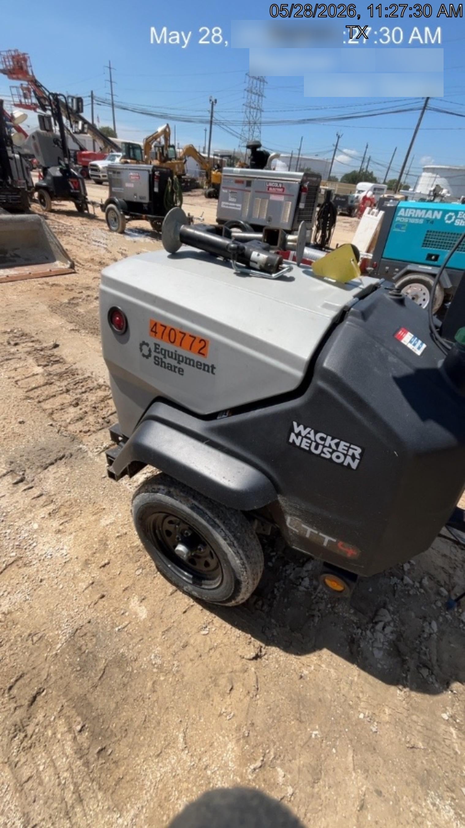 2024 Wacker Neuson LTT4 Diesel, Kohler KDW702, Deep Sea Controller, Auto Start, LED 320W, Bypass Outlet, T3