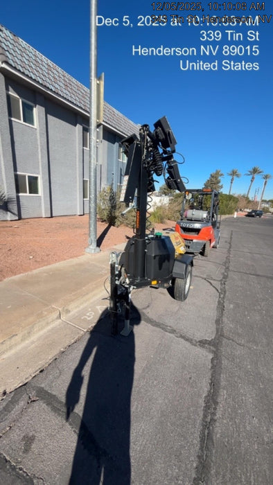 2022 Allmand NLV3GR (4) LED Light Fixture 350W, 23' Vertical Mast, 3kW Prime, Towable, ES Decals, T3