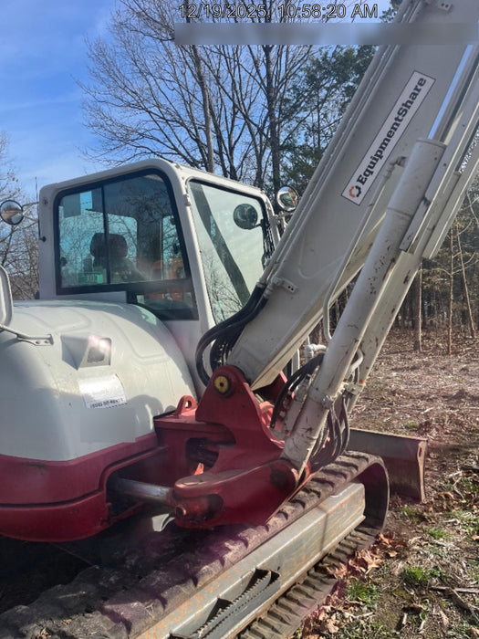 2019 Takeuchi TB290 Cab/Heat/AC Rubber tracks, Dozer blade, Travel alarm, Auxiliary hydraulics Manual QC, Hydraulic thumb, 18", 24", and 36" Buckets