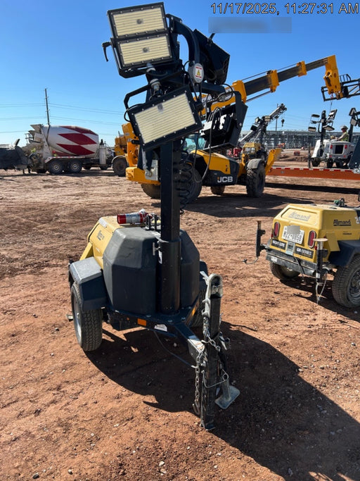 2022 Allmand NLV3GR (4) LED Light Fixture 350W, 23' Vertical Mast, 3kW Prime, Towable, Deep Sea L401, Leveling Jacks, Yanmar T4F 5.8hp