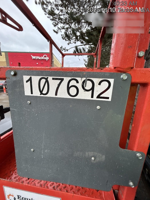 2020 Skyjack SJIII-3219 Solid NM Tires, Half height spring hinged entry gate, Dual Beacons, 800W Inverter