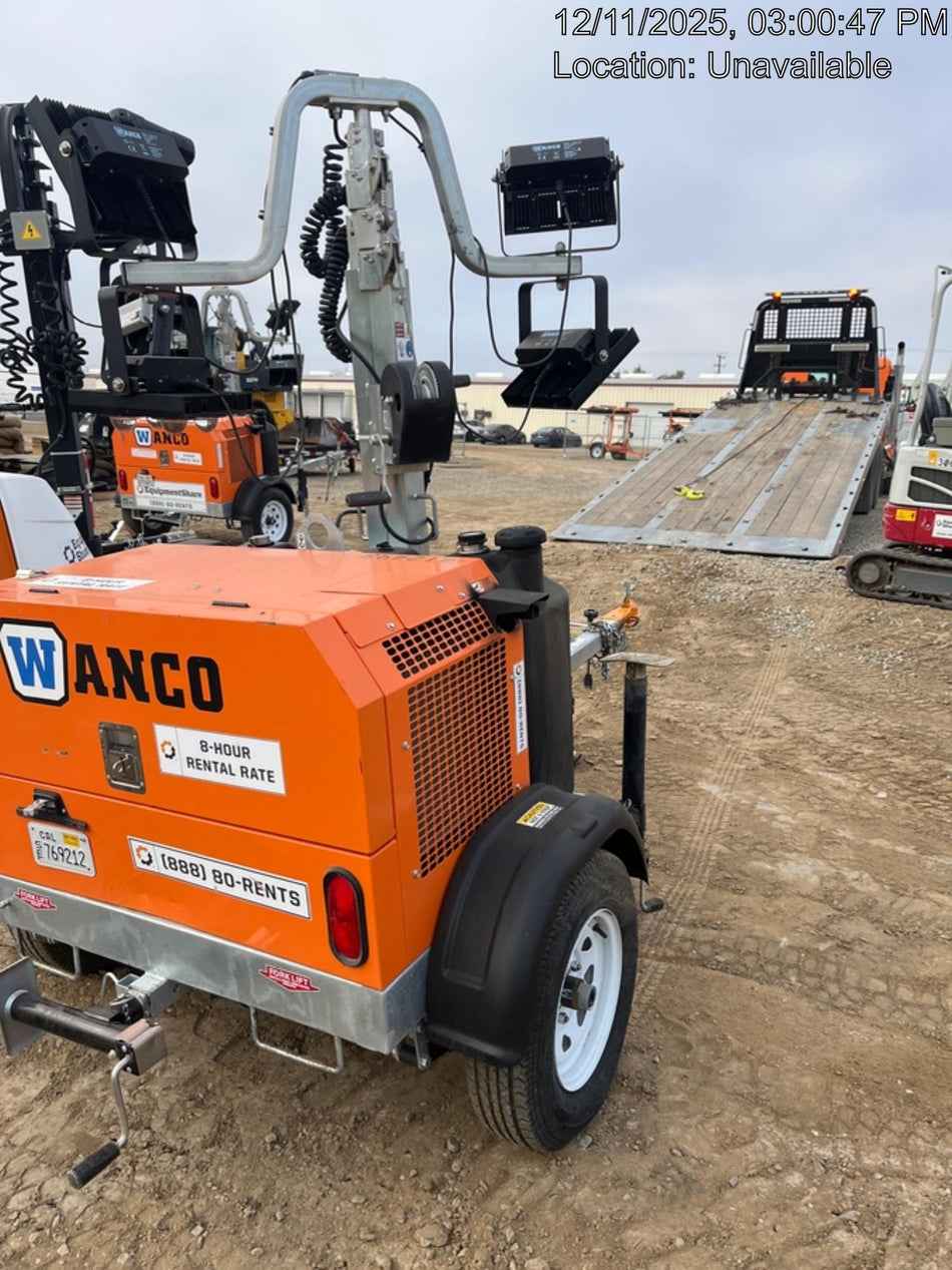 2024 Wanco WLTT-4MM4K Diesel, Deep Sea Controller, Shore Power Plug, Auto Start, (4) 350W LED Floodlights, 4kW Generator, 60 Gal Fuel Tank, 2" Ball, T3