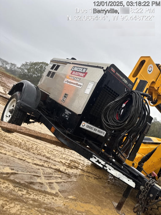 2020 Lincoln Electric Vantage 322 Welder Ready-Pak 3, w/ GPS & Decals (includes trailer, cable rack, fender light kit)