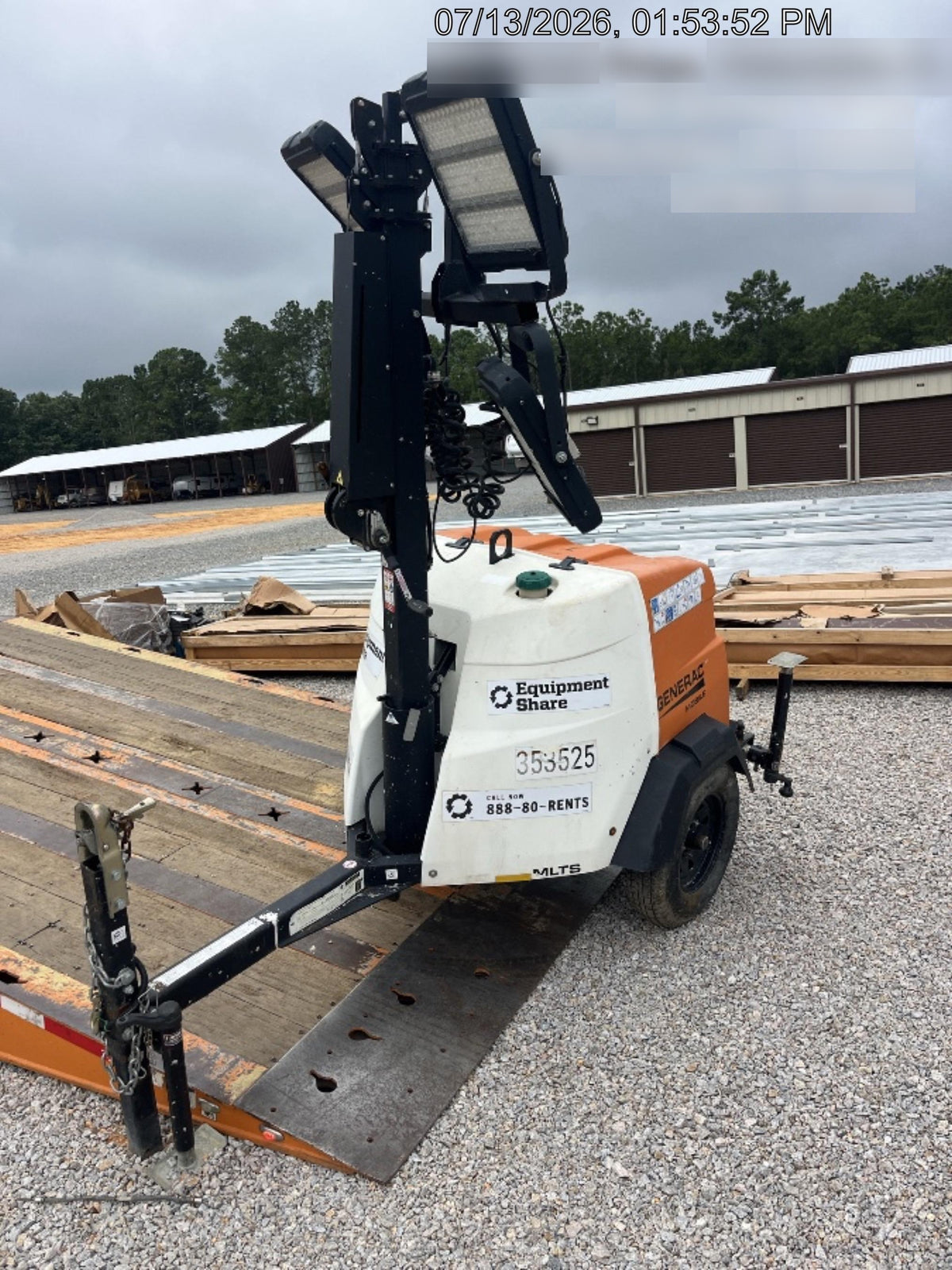 2023 Generac MLT2 Diesel, Flex Switch 120V Input, Powerzone Controller, (4) 320W LED Lights, 4kW Generator, 39.9 Gal Fuel Tank, 2" Ball, T3